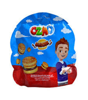 Biscuit Sandwich Au Lait Et Crème Au Chocolat Et Riz Croustillant Ozmo Burger 40g