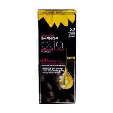 Coloration cheveux sans ammoniaque 5.0 châtin lumineux Olia - GARNIER