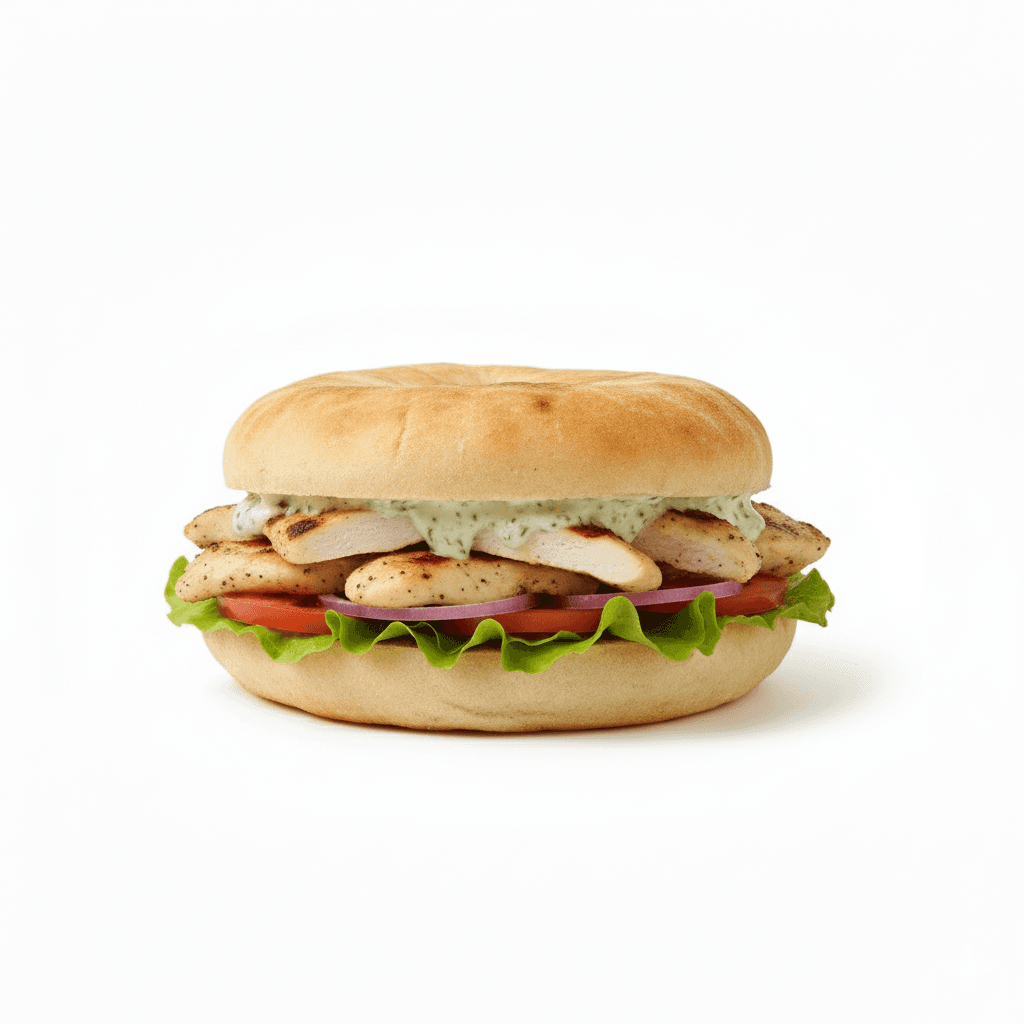 Pain Égyptien Poulet Mariné