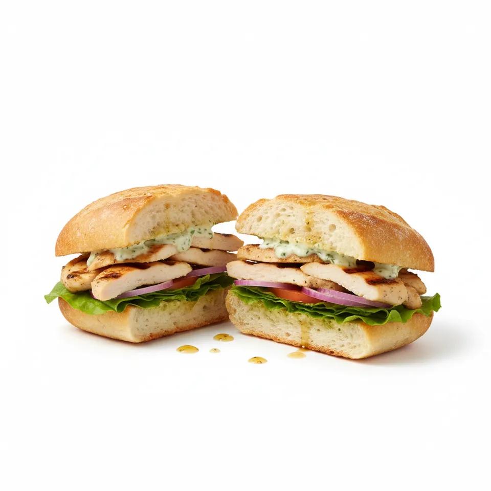 Petit Pain Poulet Mariné