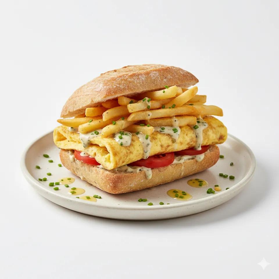 Frites Omelette Petit Pain