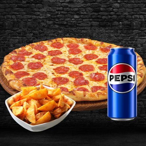 Menu Solo - 1 Pizza Junior + Potatoes + Boisson