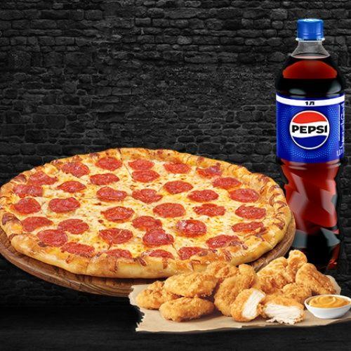 Menu L - 1 Pizza Senior + Tex-Mex + Boisson 1L