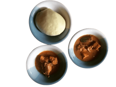 Igname Pilé Sauce Arachide ou Graine