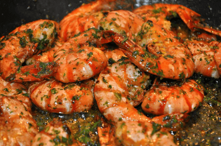 Crevettes sautées