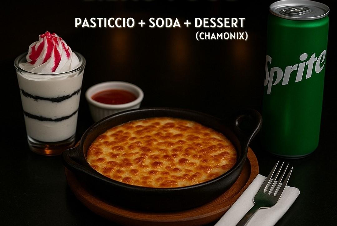 Menu Pasticcio+Soda+Dessert