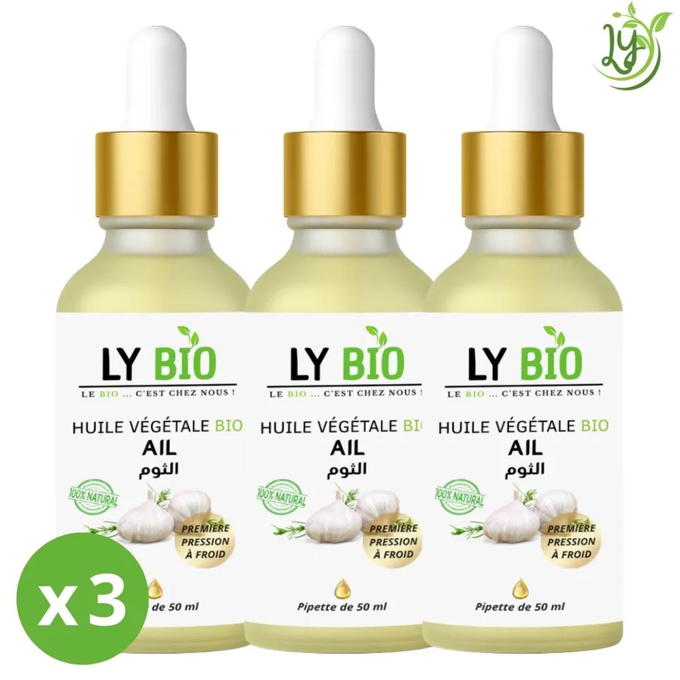 Lybio Pack Huile Ail 50ml - Pipette Lot De 3 Bouteilles