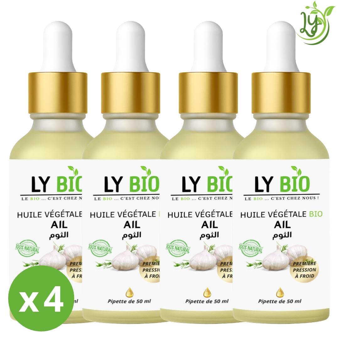 Lybio Pack Huile Ail 50ml - Pipette Lot De 4 Bouteilles