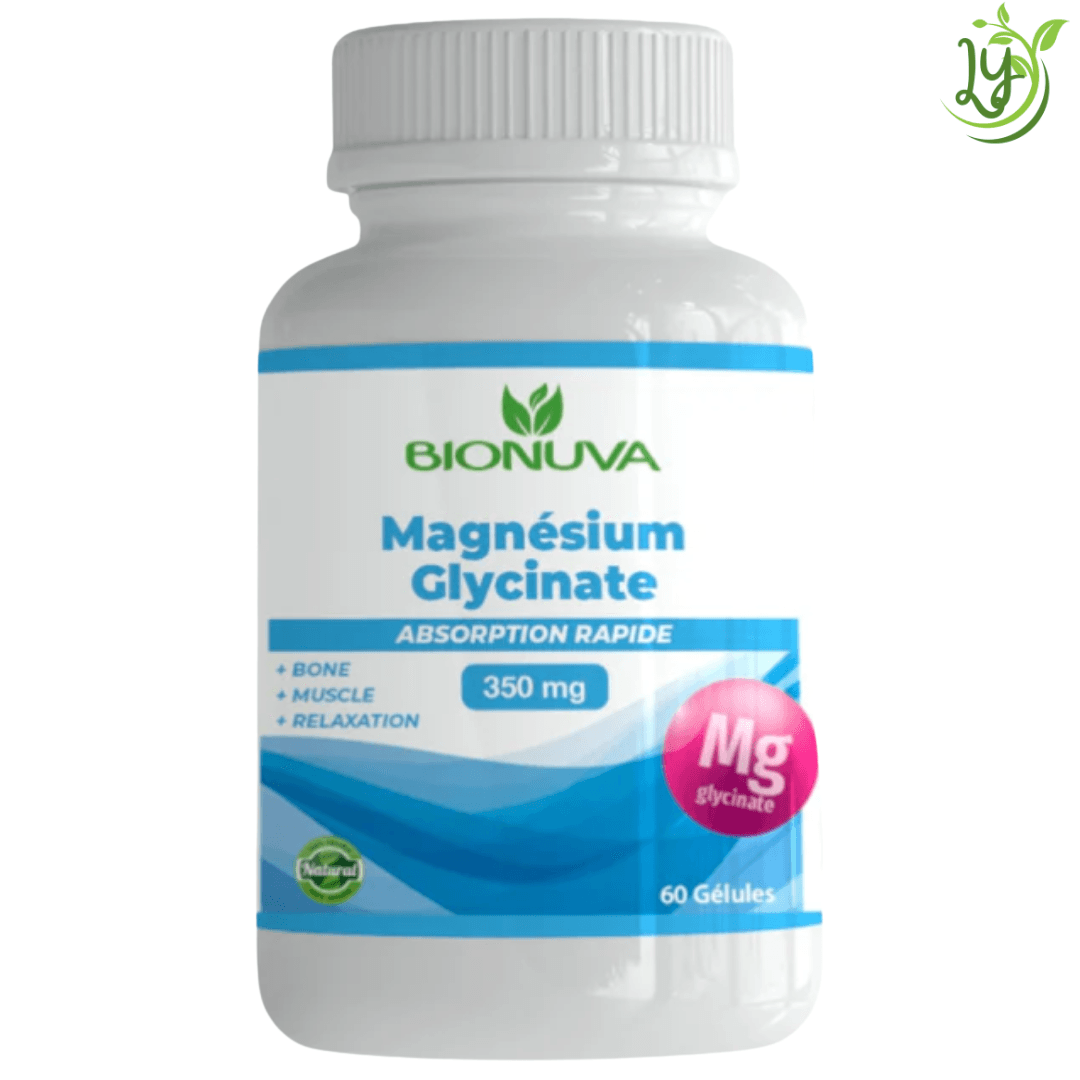 Bionuva Magnesium Glycinate 350 Mg 60 Gelules
