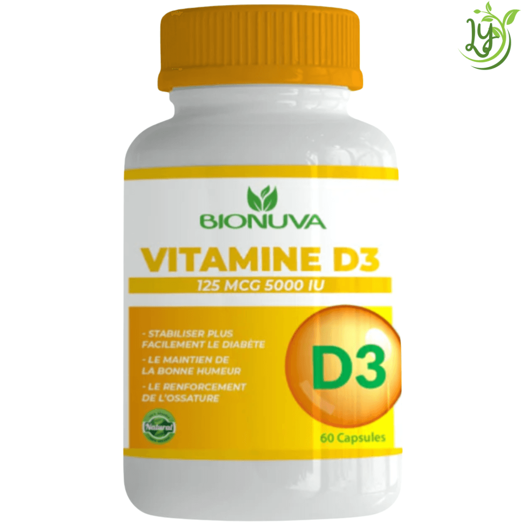 Bionuva Vitamine D3 5000iu 125mcg 60 Capsules