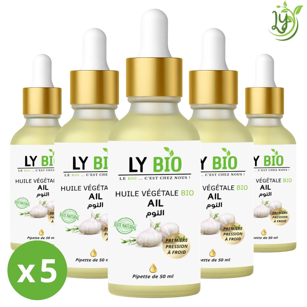 Lybio Pack Huile Ail 50ml - Pipette Lot De 5 Bouteilles