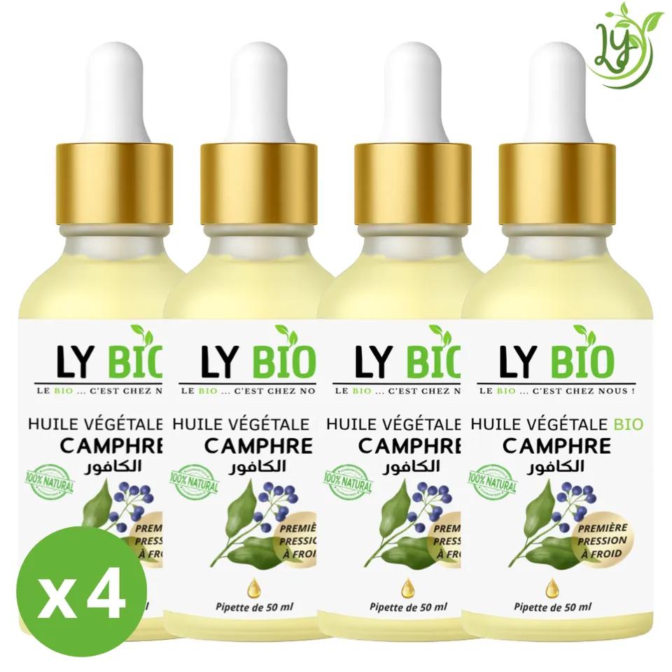 Lybio Pack Huile Camphree 50ml - Pipette Lot De 4 Bouteilles