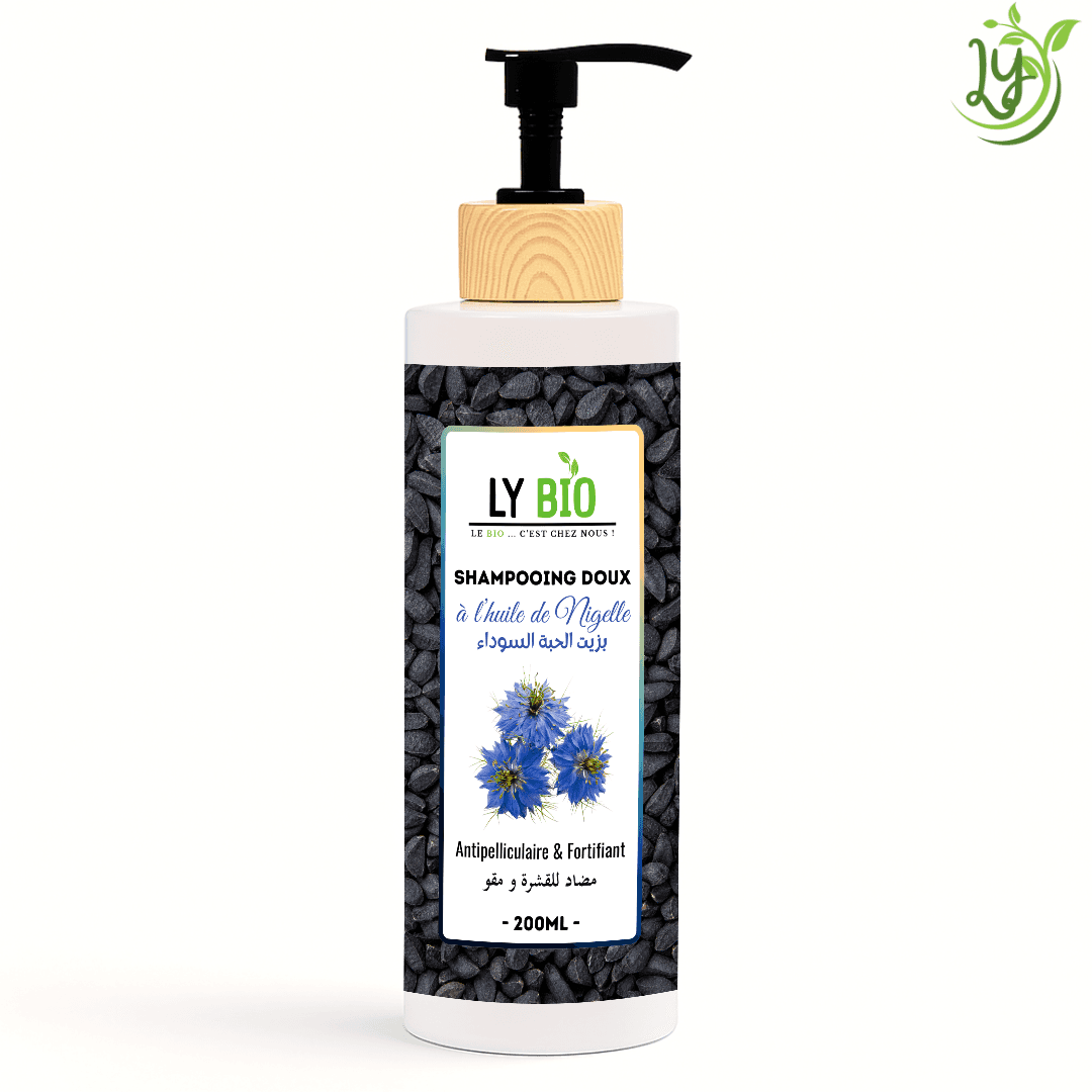 LYBIO SHAMPOOING A L'HUILE DE NIGELLE 200ML - ANTIPELLICULAIRE & FORTIFIANT