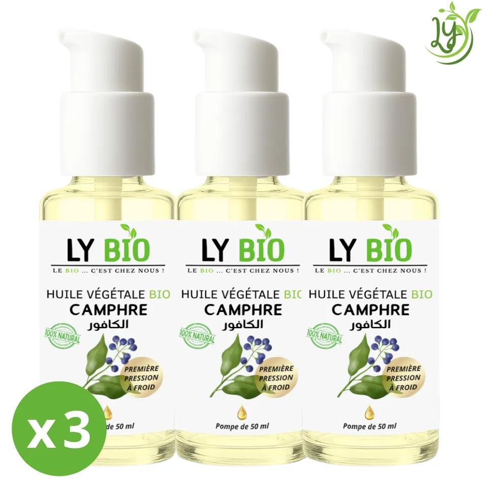 Lybio Pack Huile Camphree 50ml - Pompe Lot De 3 Bouteilles