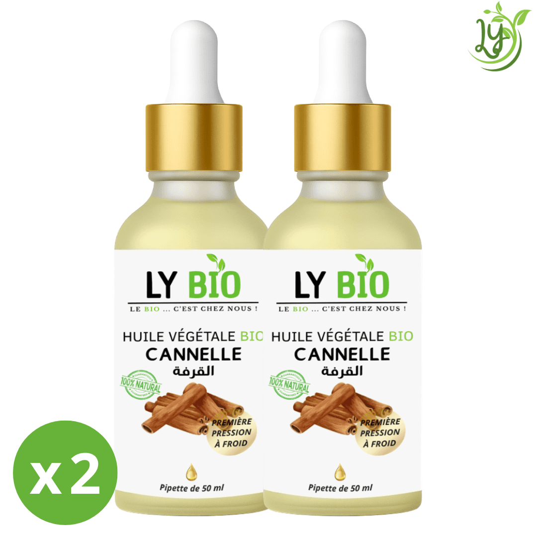 Lybio Pack Huile Cannelle 50ml - Pipette Lot De 2 Bouteilles