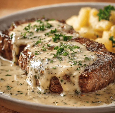 Côte de Boeuf Grillé Sauce Crème d'Ail