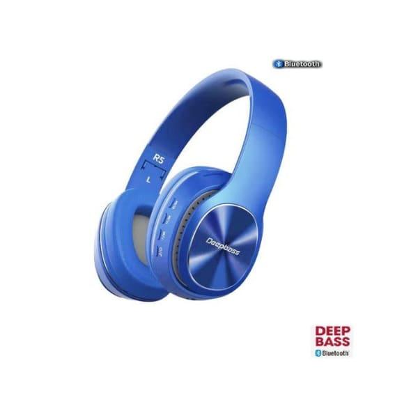Deep Bass Casque Ecouteurs R5 sans Fil Bluetooth 5.0 Blue