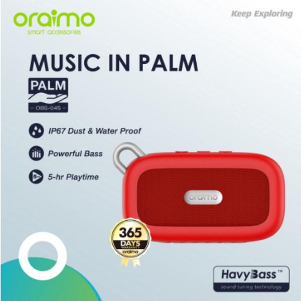 Oraimo Palm Ultra - Haut Parleur Bluetooth - OBS-04S Red
