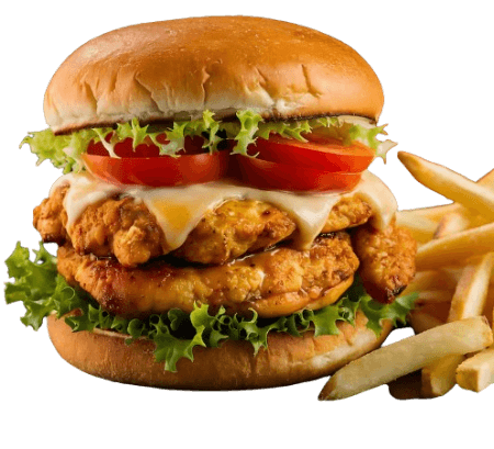 Burger au Poulet Pané