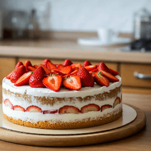 Entremet genoise fraise