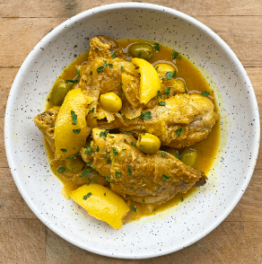 Poulet aux Olives et Citron Confit