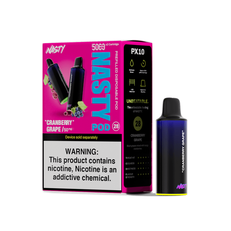 Nasty Px10 Pods 5000 Puffs- Cranberry Grape 5%