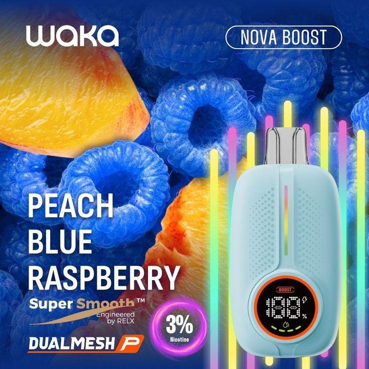 Waka Nova Boost 18k - Peach Blue Raspberry-3% Nicotine