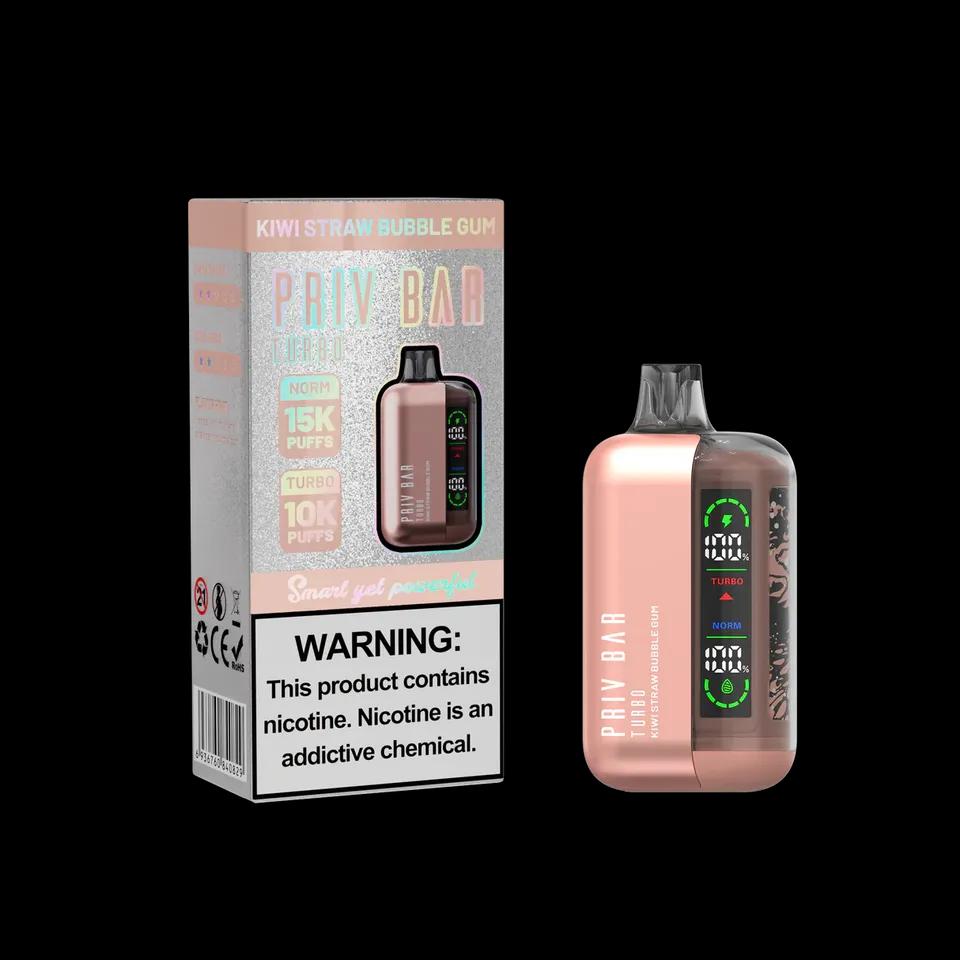 Priv Bar Turbo 15k 5% (Kiwi Strawberry Bubblgum)