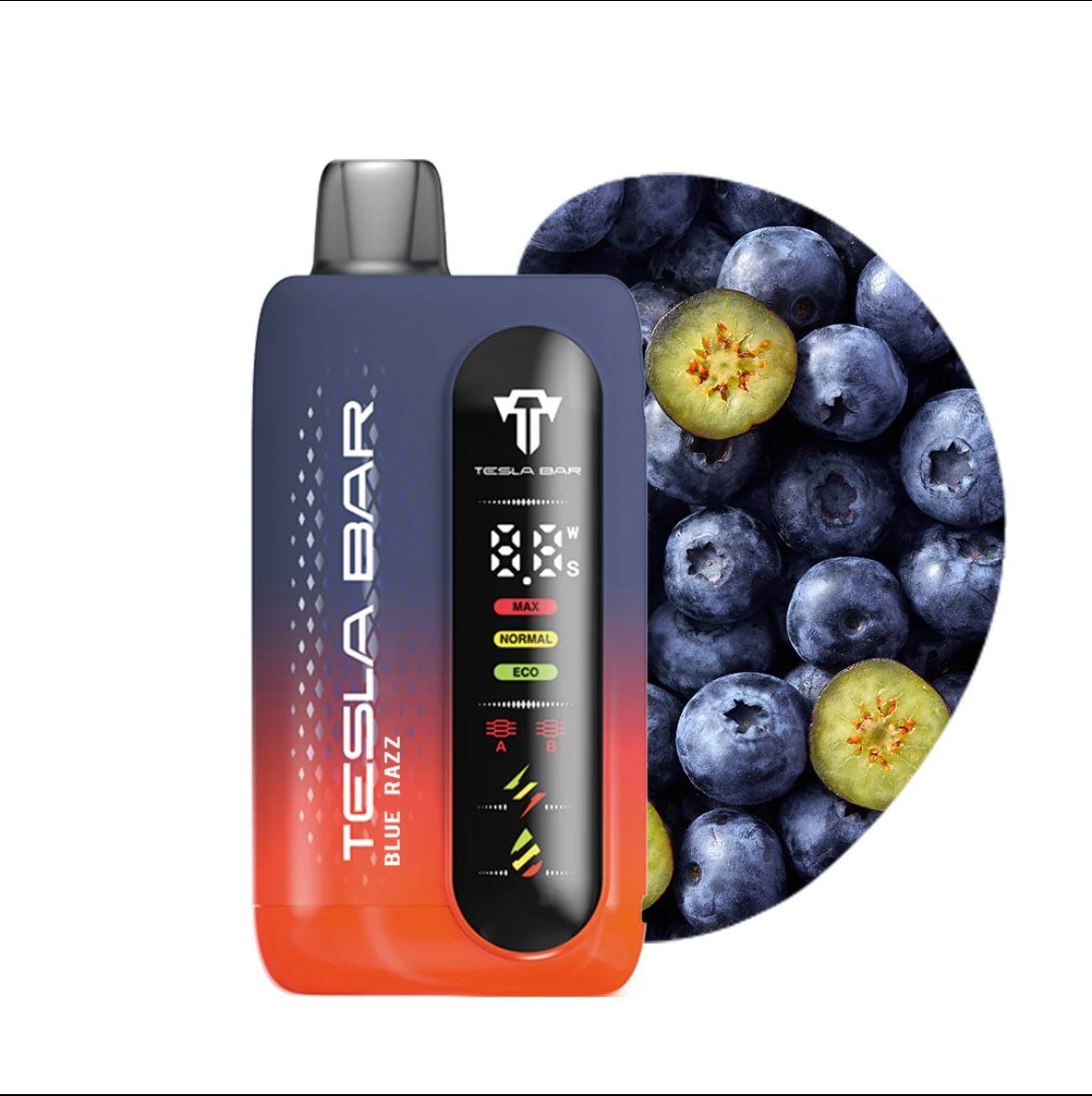 Tesla Bar Xt 23 000puffs 5% Nic Blue Razz