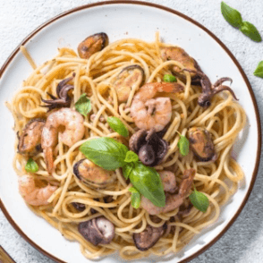 Pate Fruits De Mer Sauce Blanche