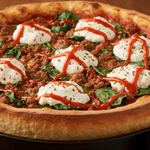 Pizza Viande Ricotta epinards