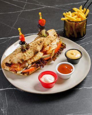 Sandwich Viande Hachée Avec Frites