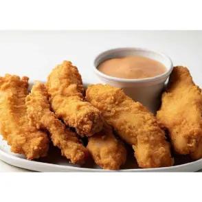 6 crispy chicken tenders pieces + 3 sauces
