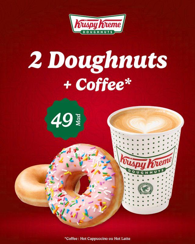 2 Donuts + 1 Hot Drink