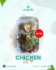 Avocado chicken Wrap