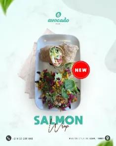 Avocado Salmon Wrap