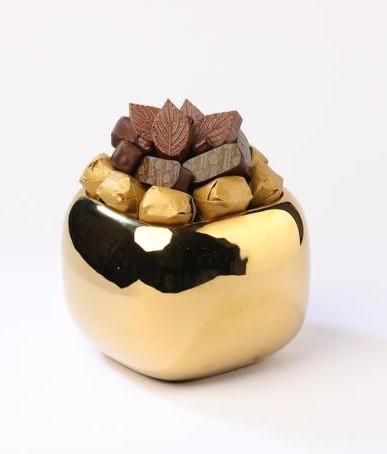 Pot en céramique doré PM -200g