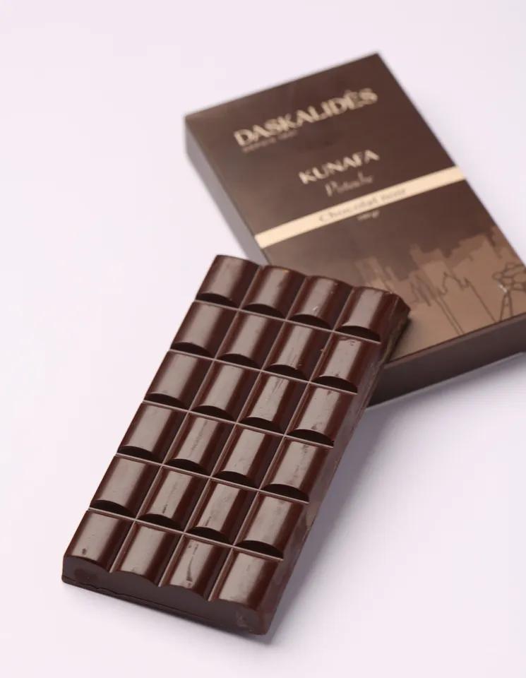 Tablette chocolat noir Kunafa Pistache -100g