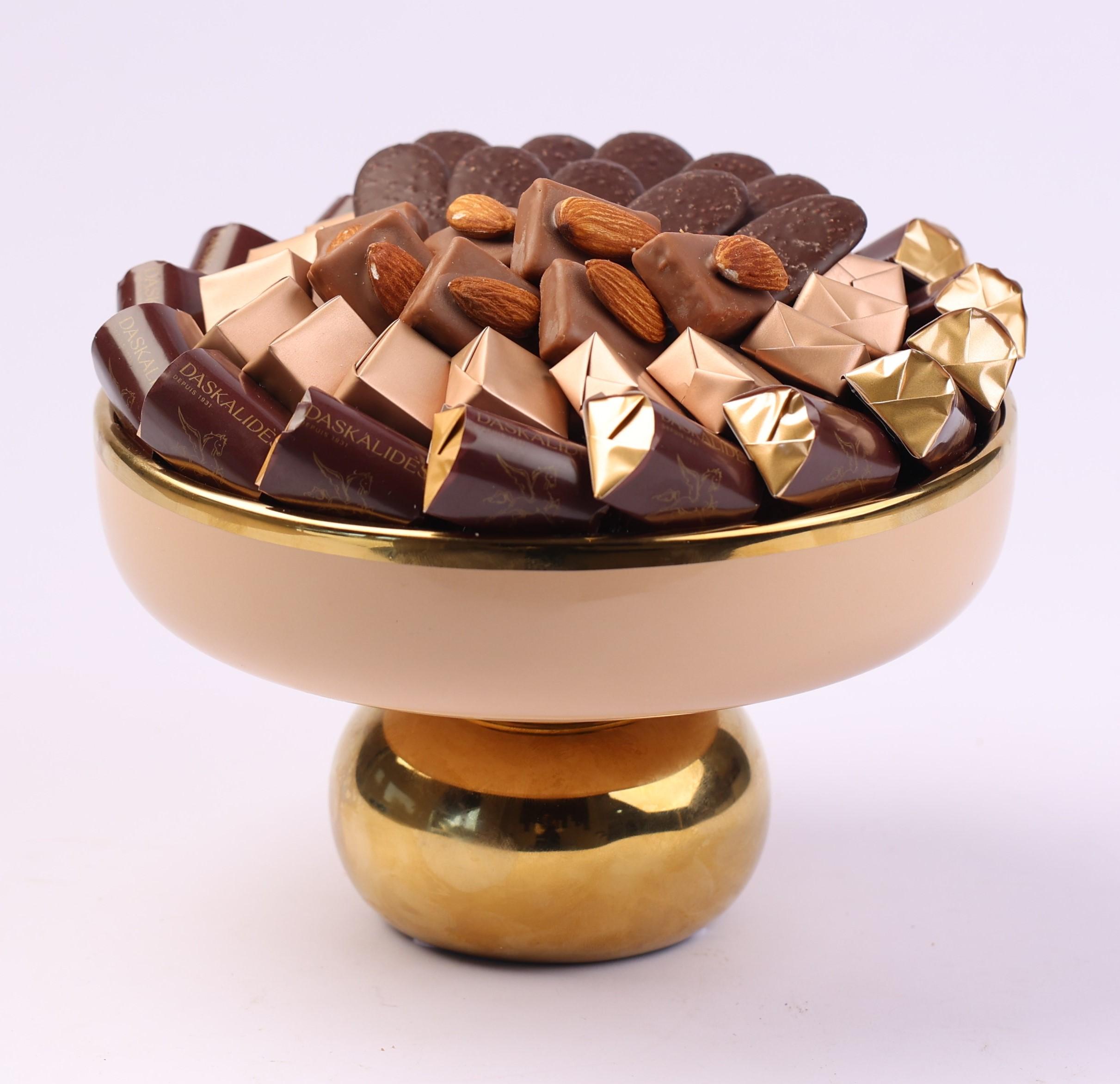 Coupe ronde en céramique sur pieds sphérique PM -450g