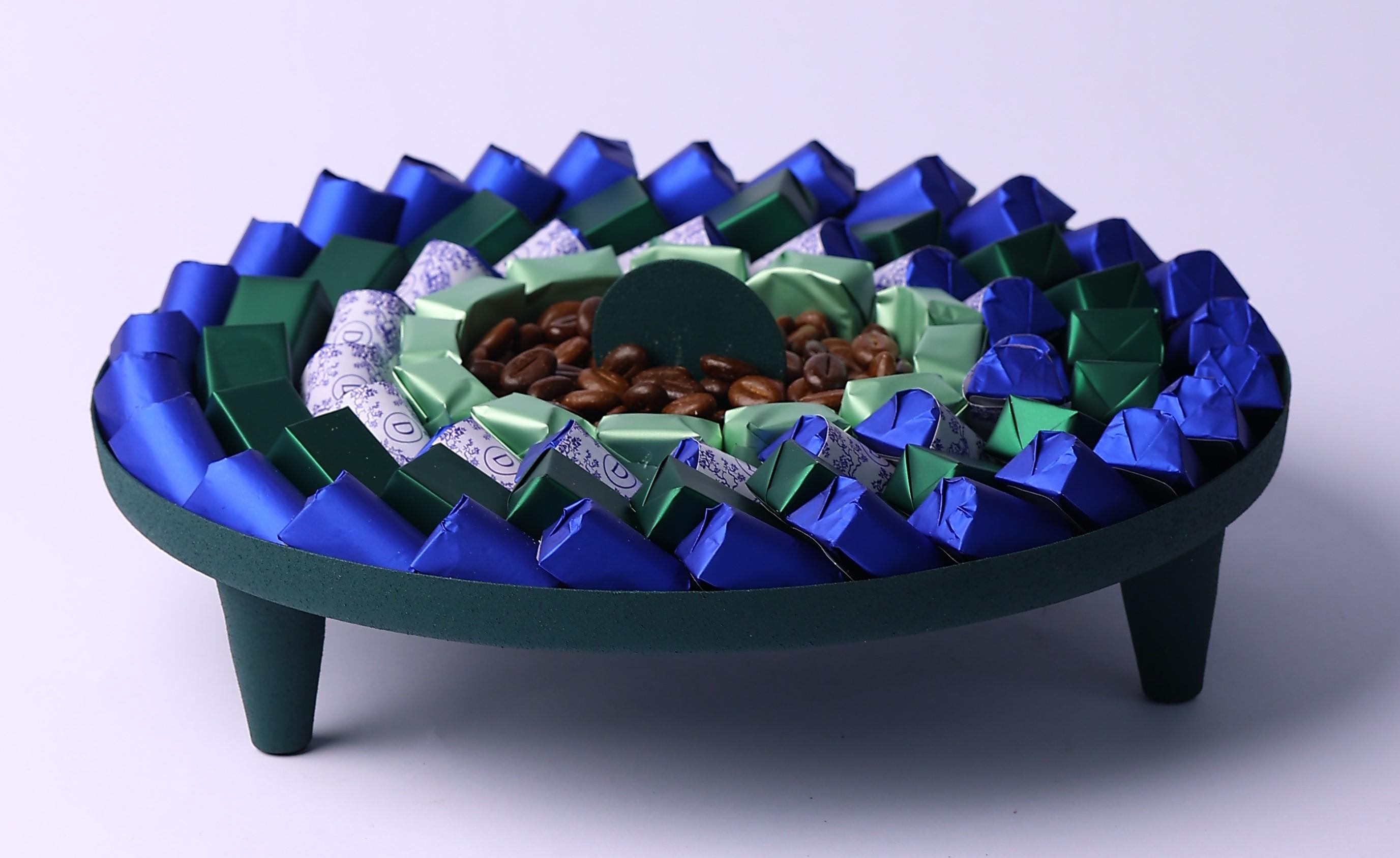 Centre de table vert sapin GM -1,2kg