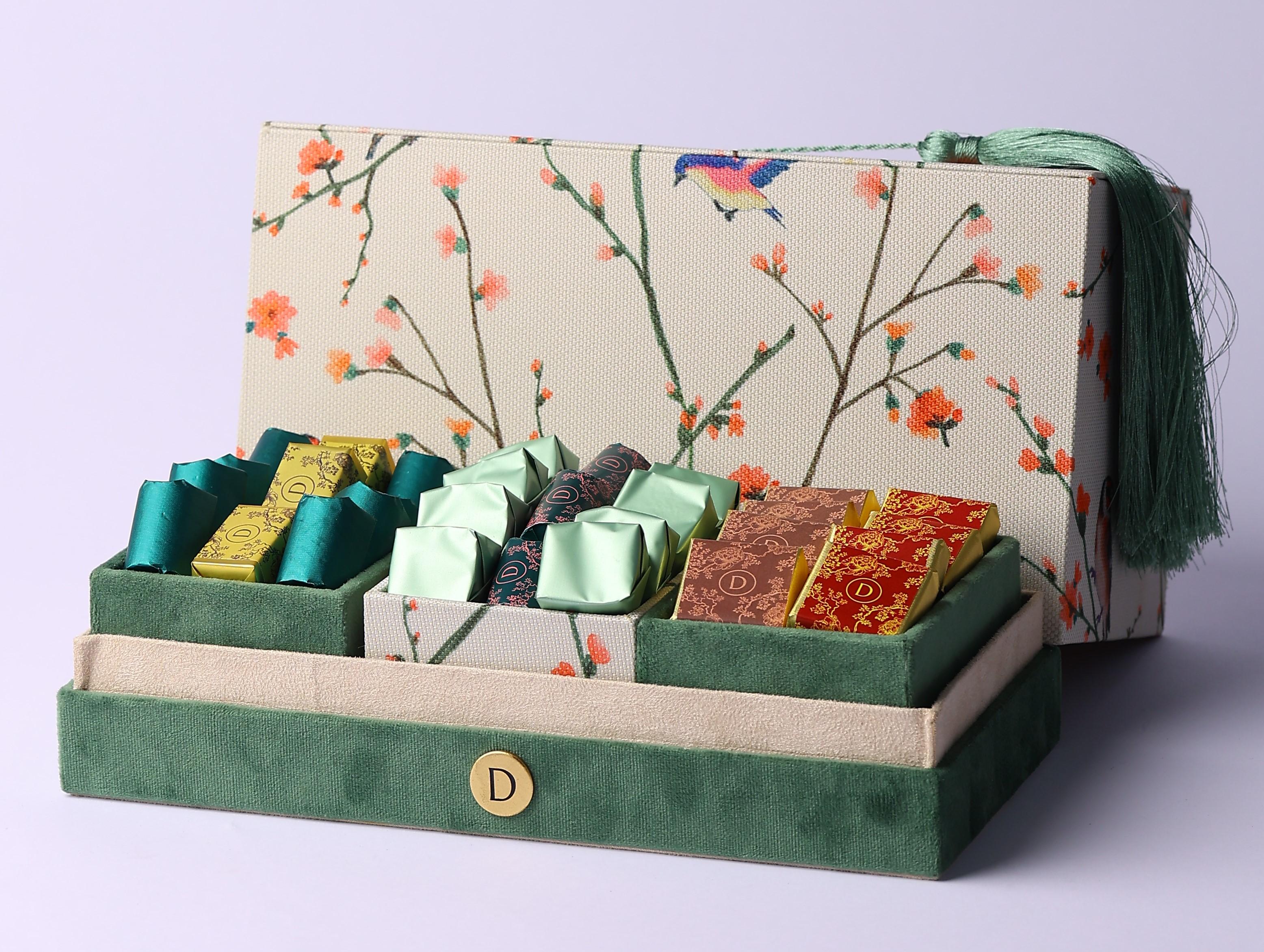 Coffret velour moroccan touch -400g (couleur : vert ou jaune)