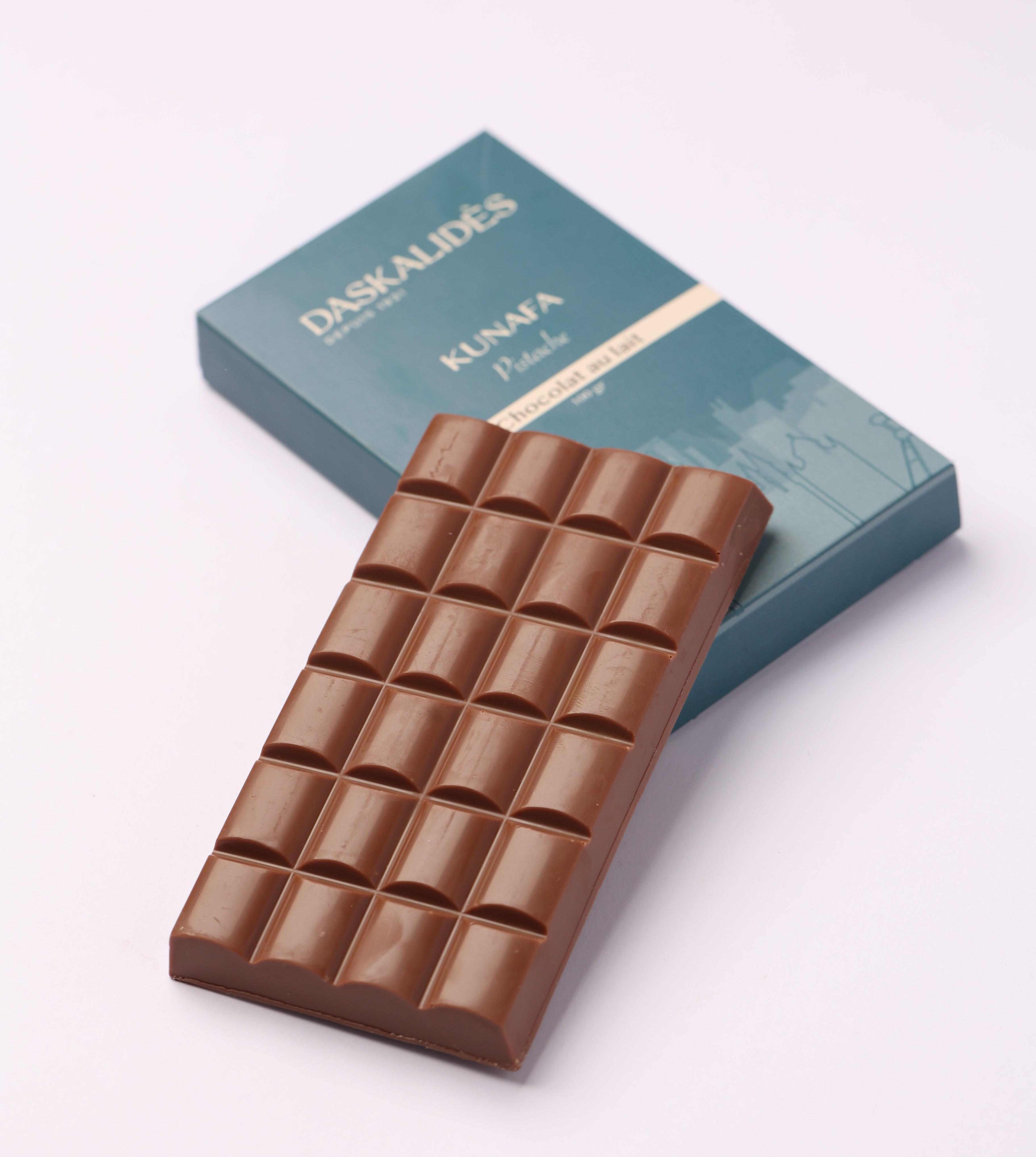 Tablette chocolat au lait Kunafa Pistache -100g