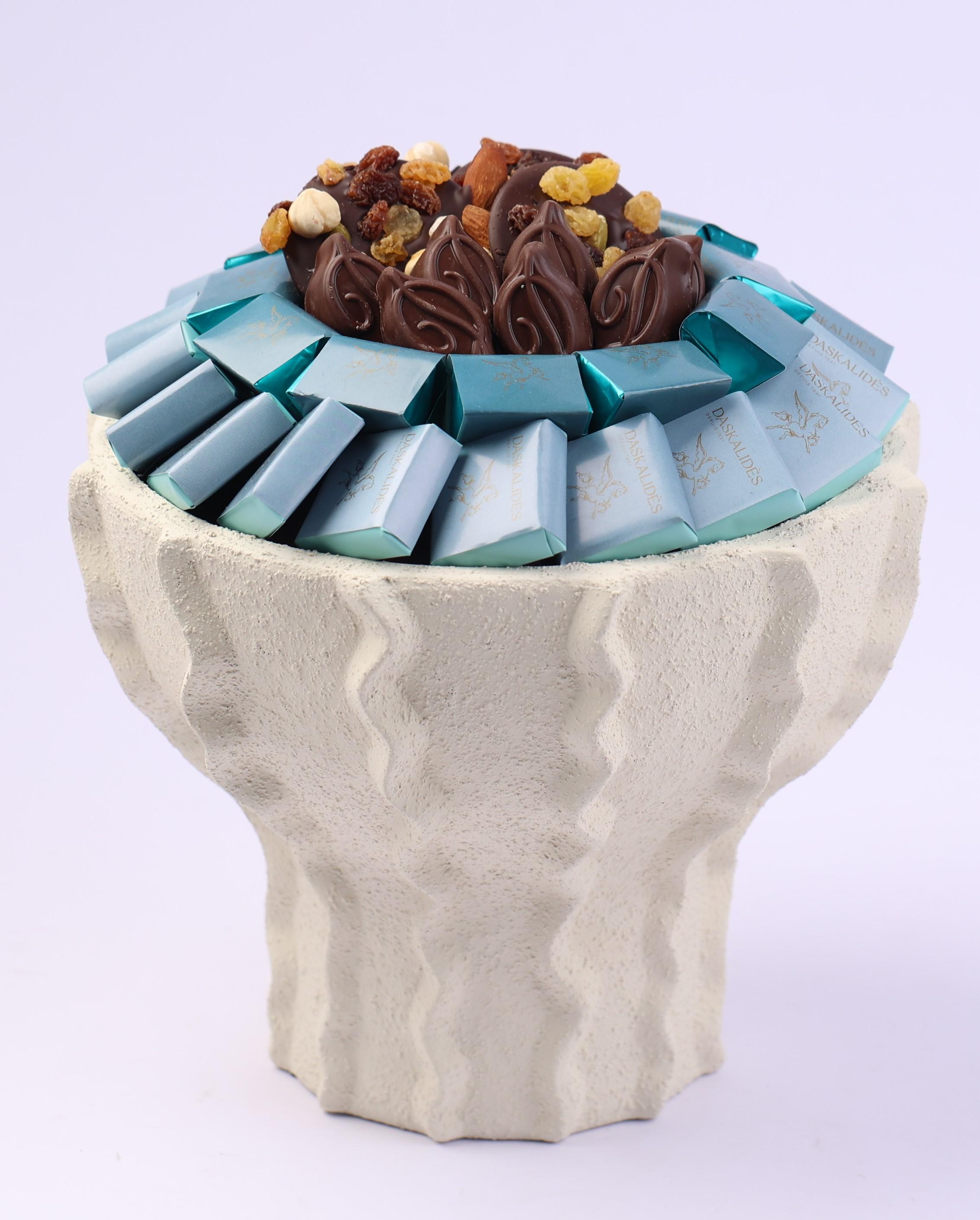 Coupe en céramique granulée & ondulée mat GM -700g