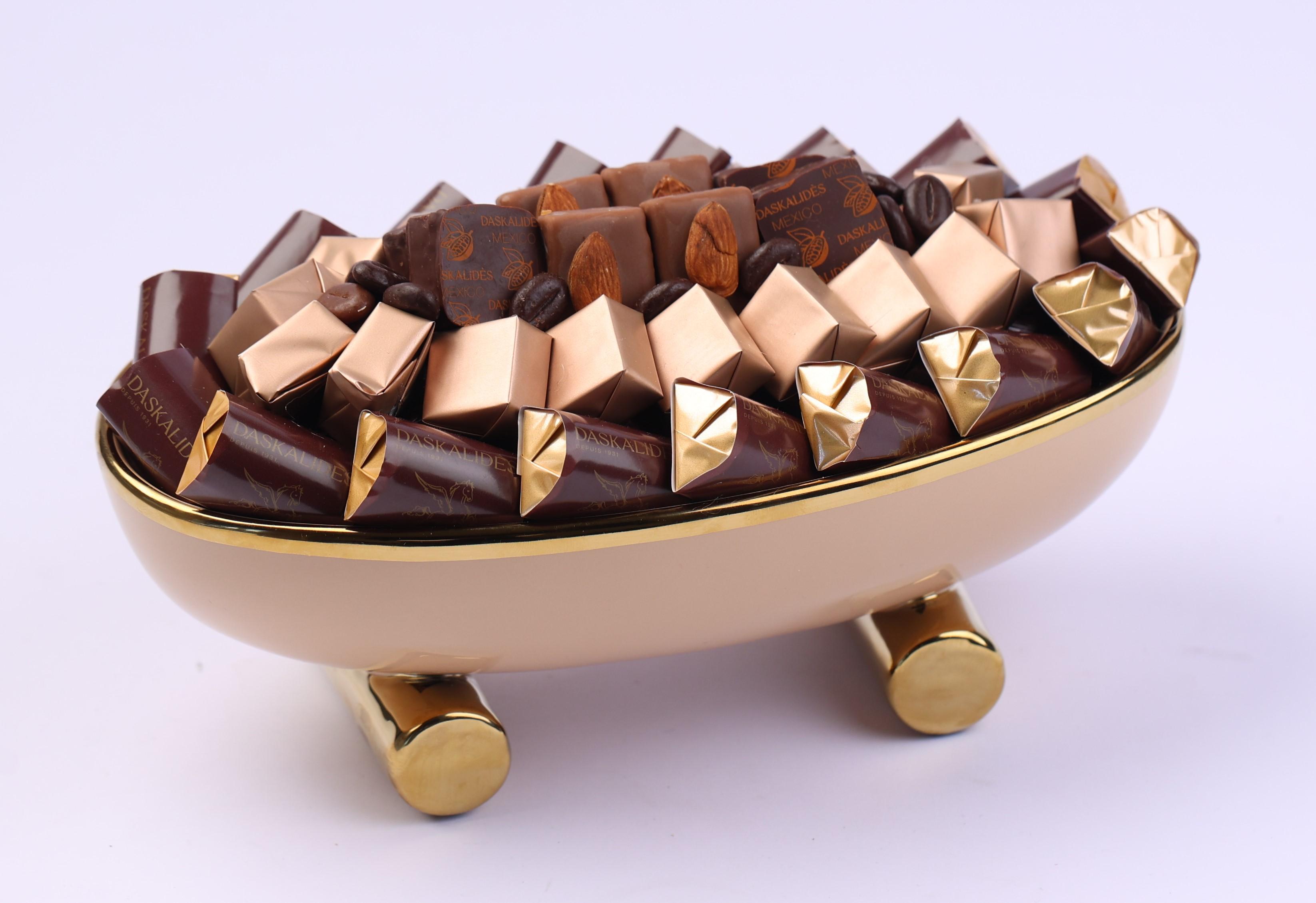 Coupe ronde en céramique sur pieds sphérique GM -900g