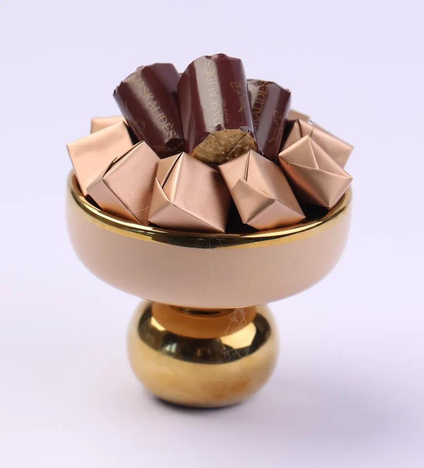 Coupe ronde en céramique sur pieds sphérique TPM -200g