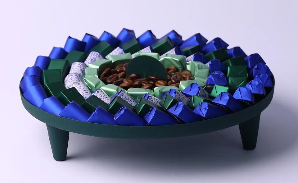 Centre de table vert sapin GM -1,2kg