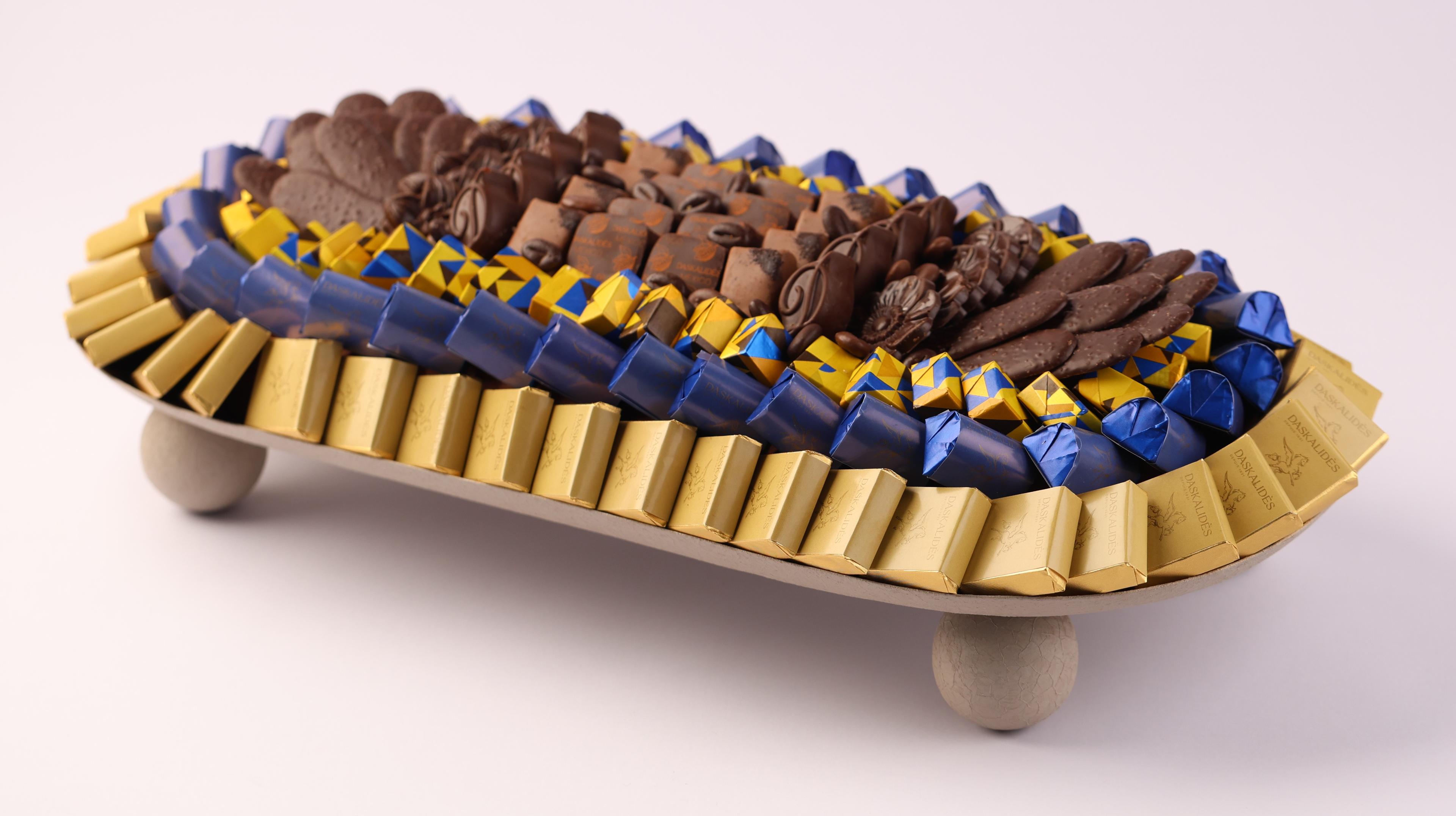 Plateau sur pieds sphériques Beige mat PM -2kg