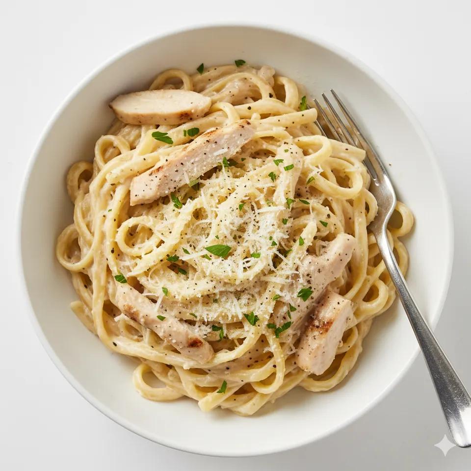 Pâtes Sauce Alfredo Au Poulet
