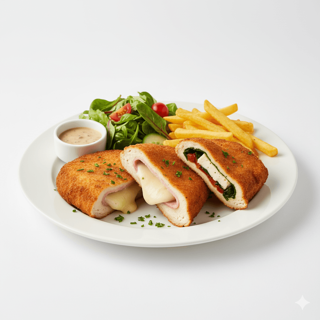 1 Piece Cordon Bleu & Frites & Jus