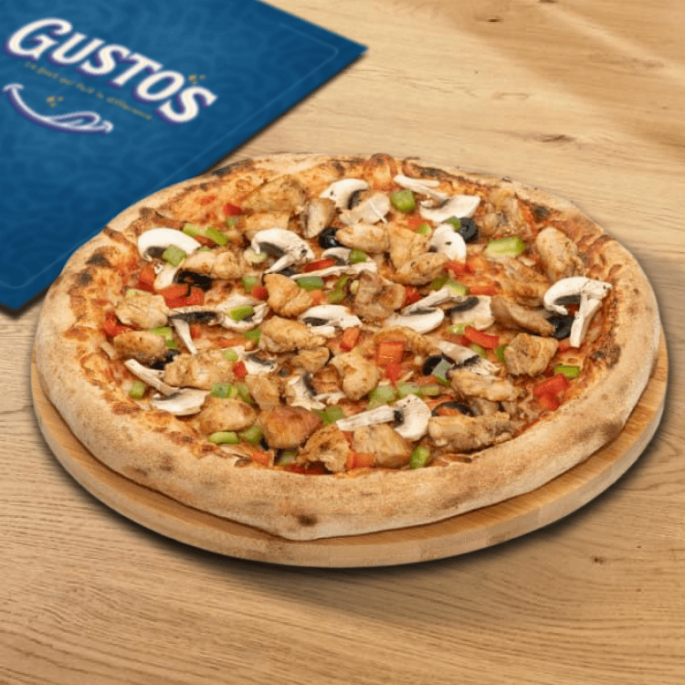 Pizza poulet champignon